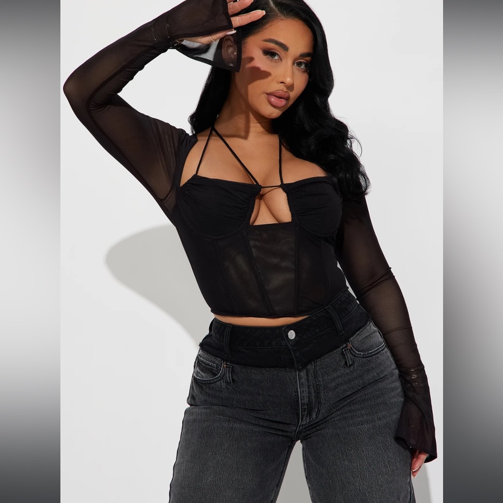 Melanie mesh corset top